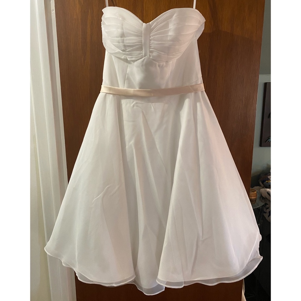 NWT Unique Vintage X Dolly Couture Strapless Tea Length Wedding / Prom Dress - Picture 9 of 16